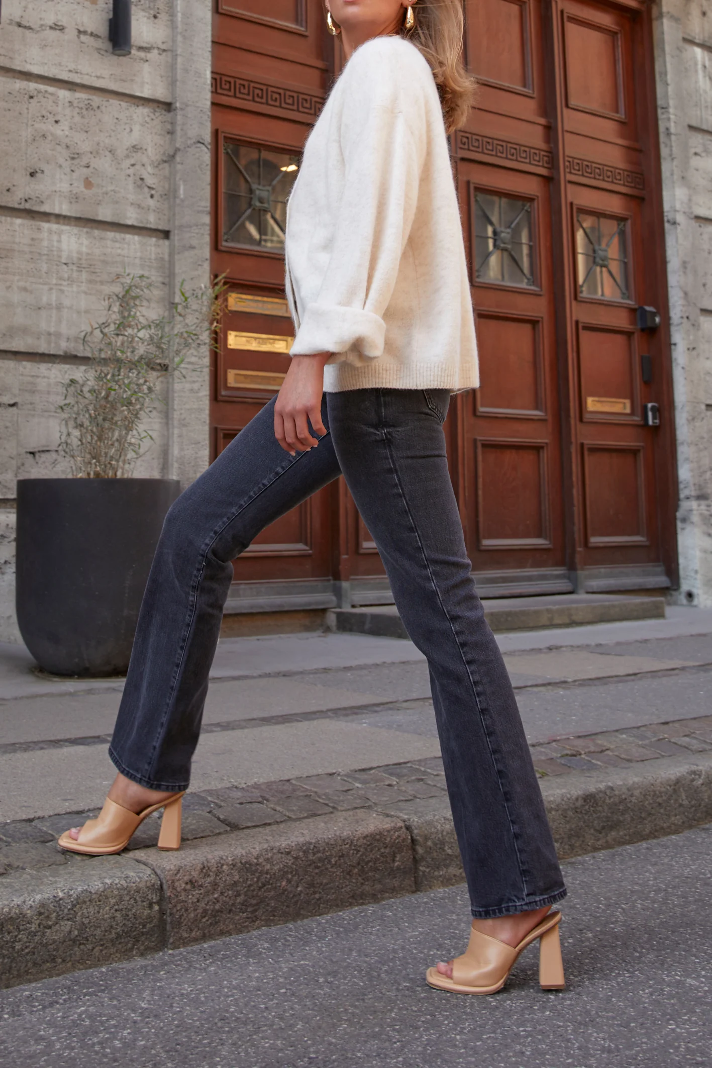 Sofie 95 sandaler, nude læder - Image 3