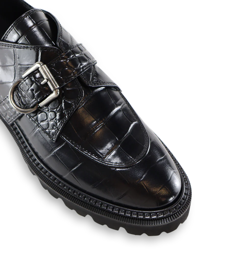Tecla loafers, sort croco - Image 4