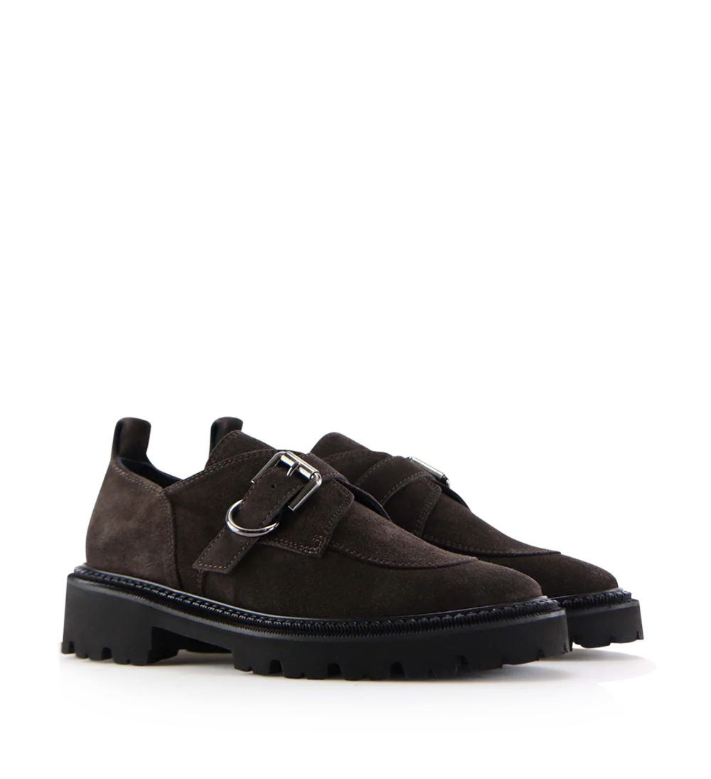Tecla loafers, mørkebrun ruskind - Image 3