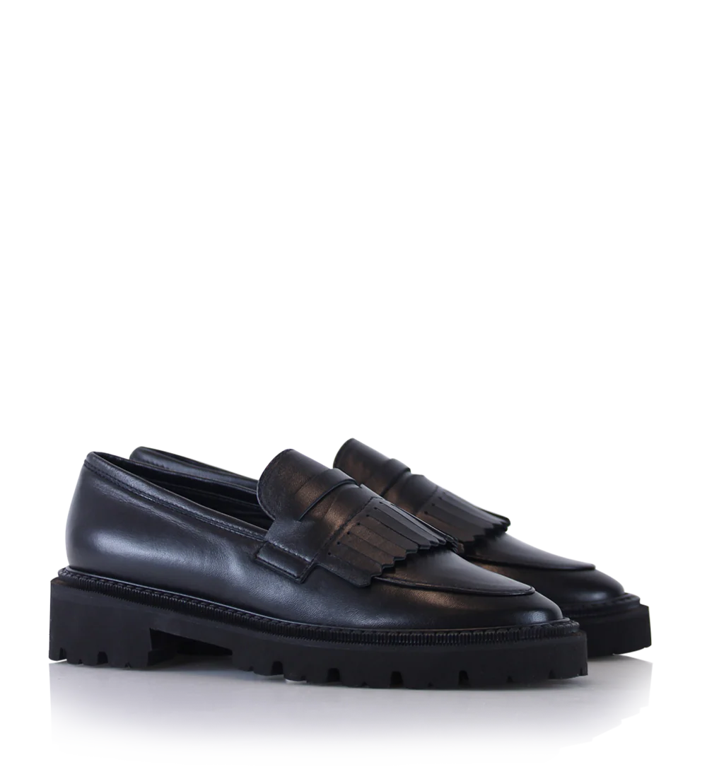 Tereza loafers, sort læder - Image 3