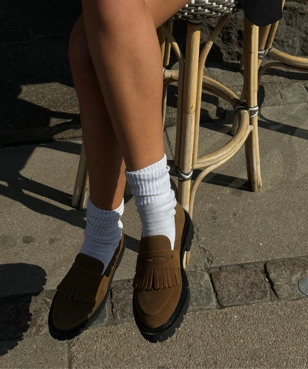 Tereza loafers, camel ruskind - Image 2