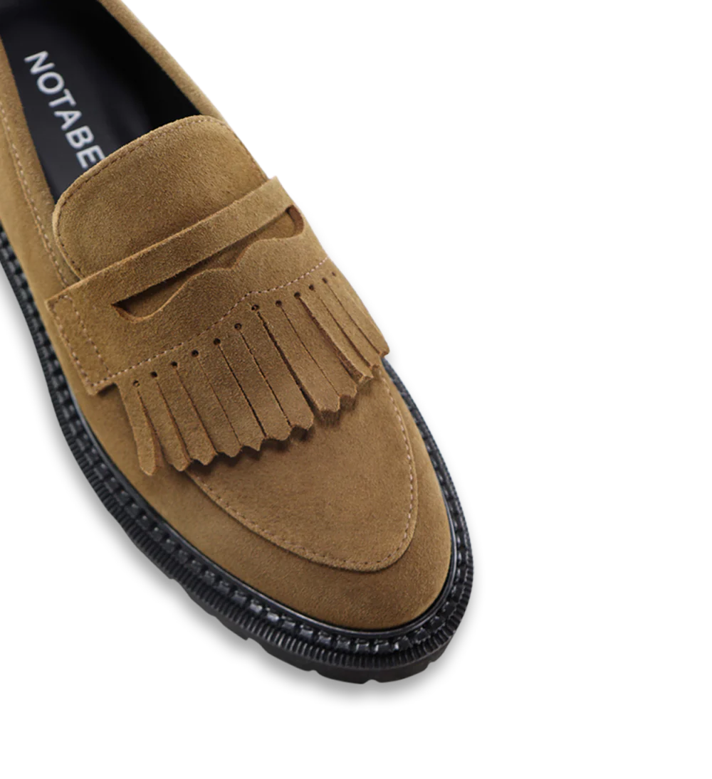 Tereza loafers, camel ruskind - Image 4