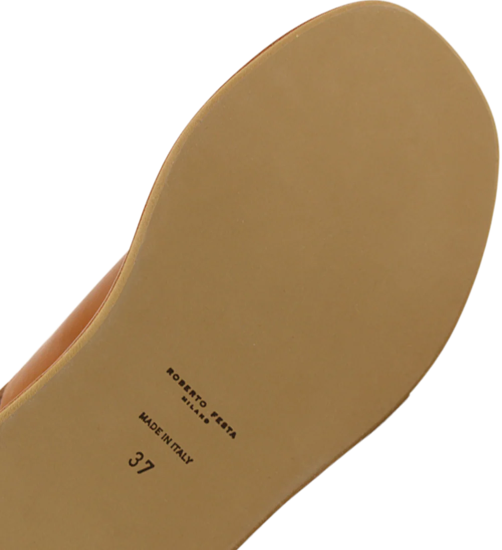 Tine sandaler, tan læder - Image 5