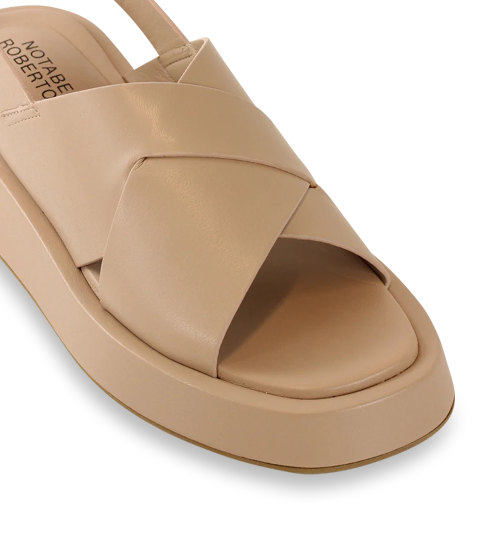 Tine sandaler, nude læder - Image 3