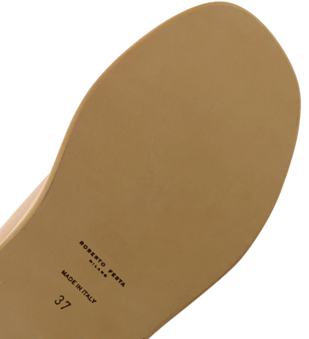 Tine sandaler, nude læder - Image 4