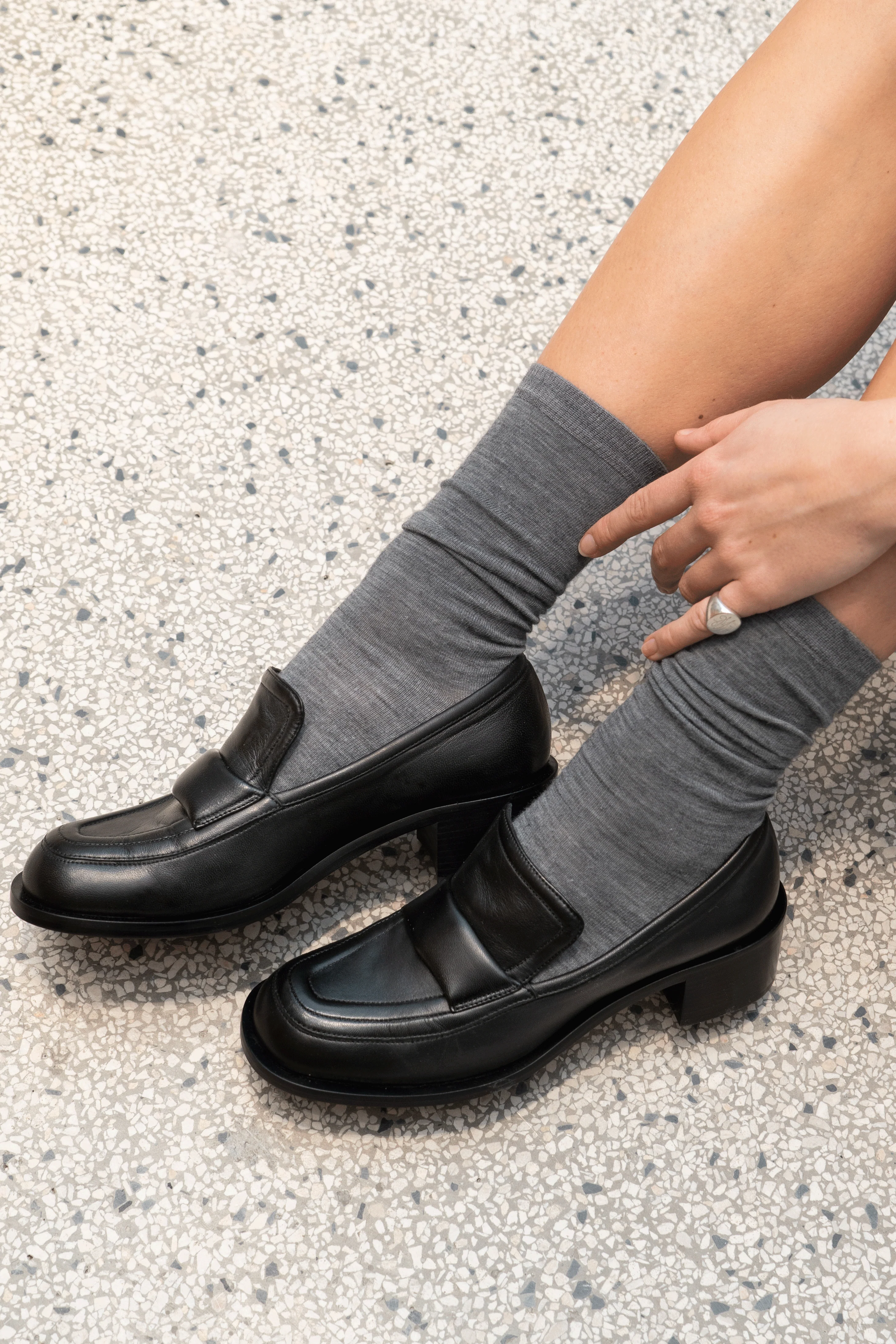 Vera loafers, sort læder - Image 8