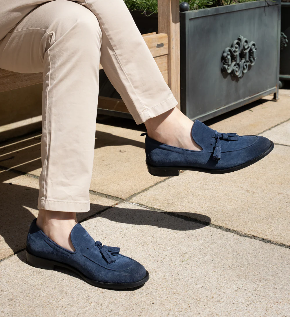 Vico loafers, blå ruskind - Image 2