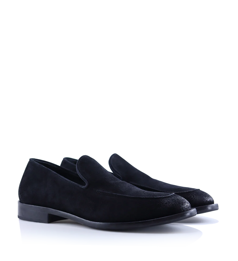 Vittorio loafers, sort ruskind - Image 3