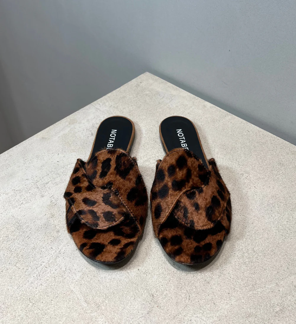 Sample, slippers, leopard kohår, str. 37 - Image 2